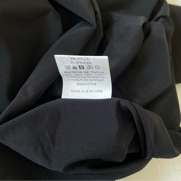 ALIEVA Dasha one shoulder black mini fit dress size S - Picture 8 of 9